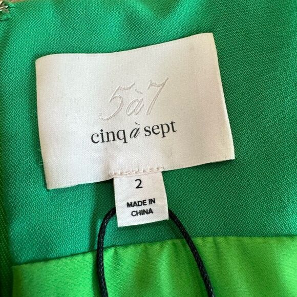 Cinq A Sept Sheath Sleeveless Midi Dress Kelly Green‎ Size 2 - Picture 6 of 11